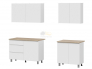 Кухонный гарнитур Денвер 2000 Белый текстурный