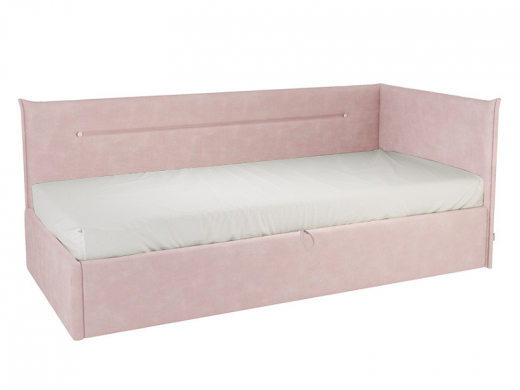 Кровать тахта Альба 900 велюр нежно-розовый