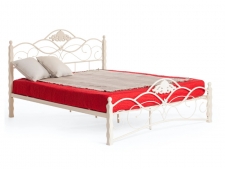 Кровать металлическая Canzona Wood slat base 1400х2000 Белый